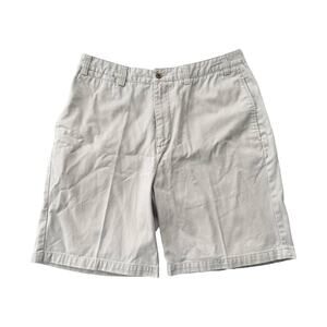 Caribbean Joe Men’s Cargo Shorts Size 32 Khaki Flat Front Casual Summer